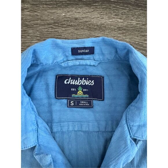 NWT Chubbies The Biscuits and Navy Jacquard Sunday Shirt Size Small - Picture 5 of 8